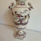 19th Century Hand-painted Vase with Bird and Flower Motif