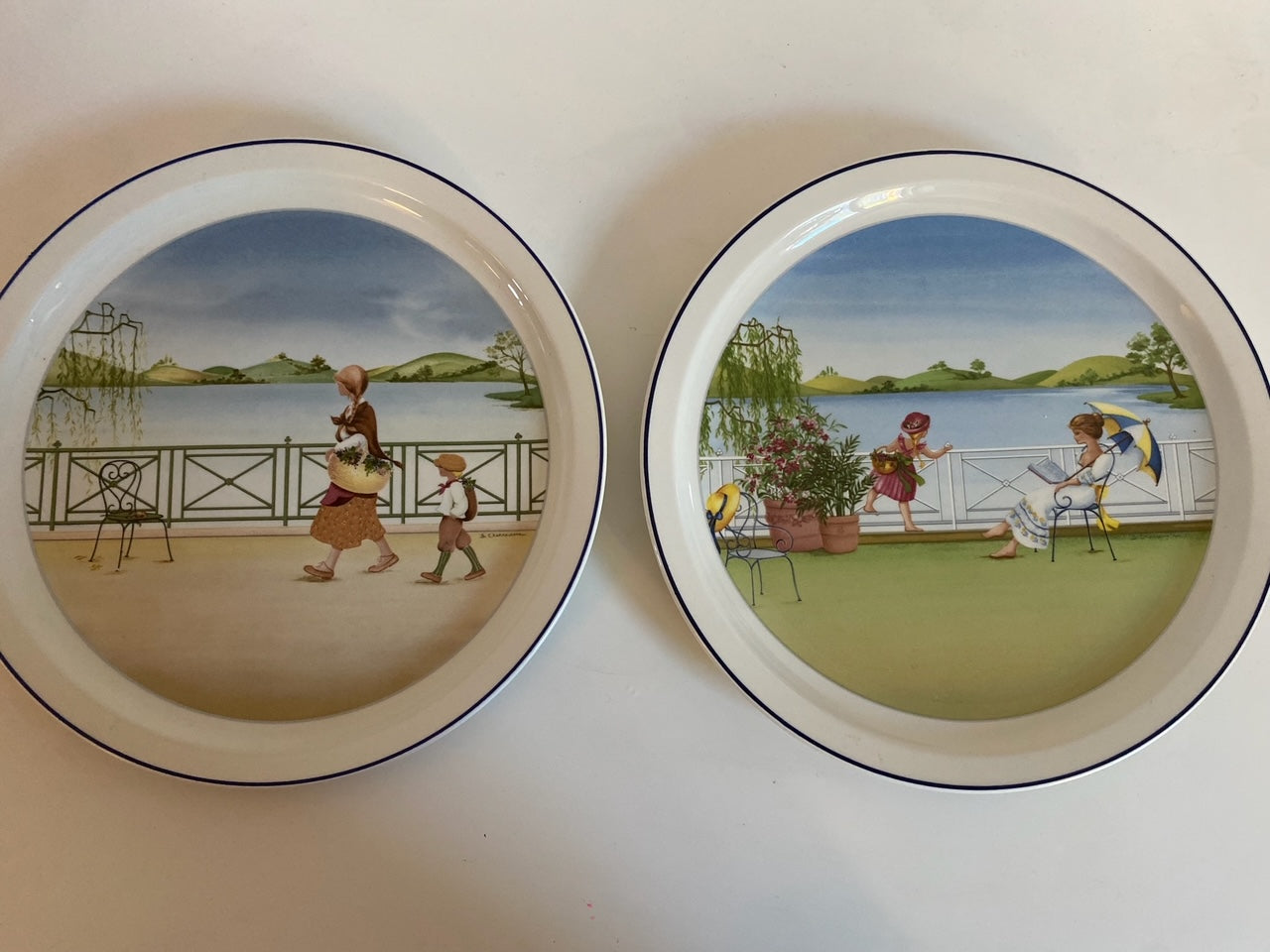 Pair of Collectible Villeroy et Boch Children's Motif Plates