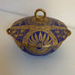 Limoges Gold and Blue Jewellery Bowl