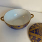 Limoges Gold and Blue Jewellery Bowl