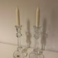 Pair of Val St Lambert Crystal Candleholders