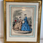 Framed Etching of Two Women in 19th Century France