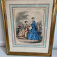 Framed Etching of Two Women in 19th Century France