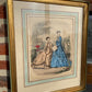 Framed Etching of Two Women in 19th Century France