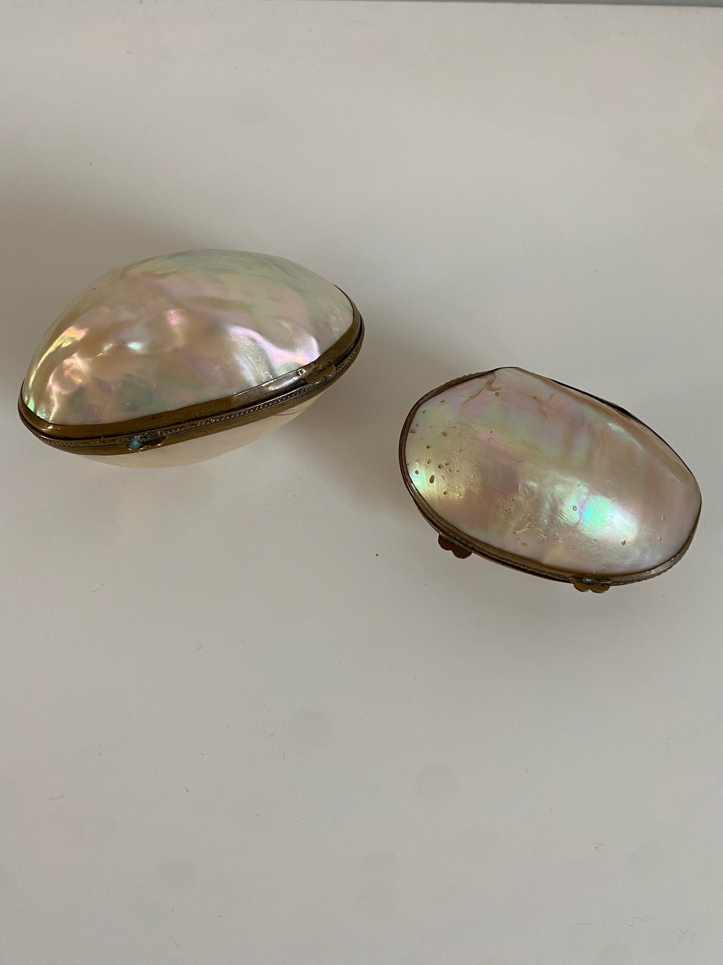 Pair of Delicate Pearl Jewellery Boxes