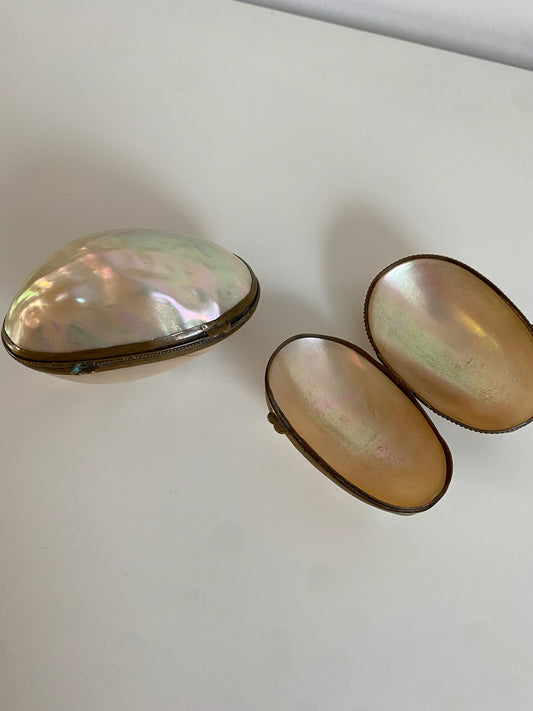 Pair of Delicate Pearl Jewellery Boxes