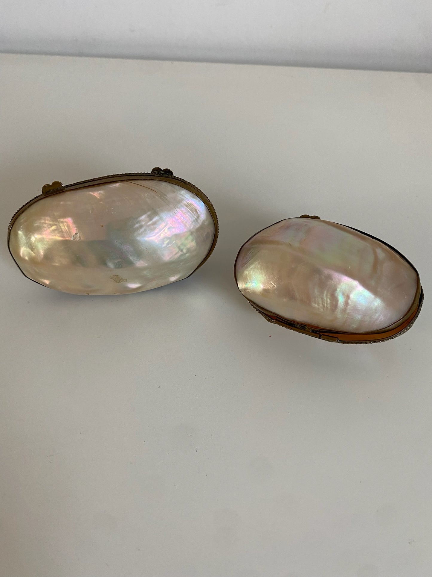 Pair of Delicate Pearl Jewellery Boxes