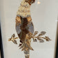 Pair of Framed Hunting Birds (Made from Butterflies)