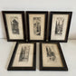 5 Framed Etchings of Old Paris