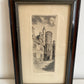 5 Framed Etchings of Old Paris