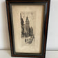 5 Framed Etchings of Old Paris