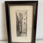 5 Framed Etchings of Old Paris