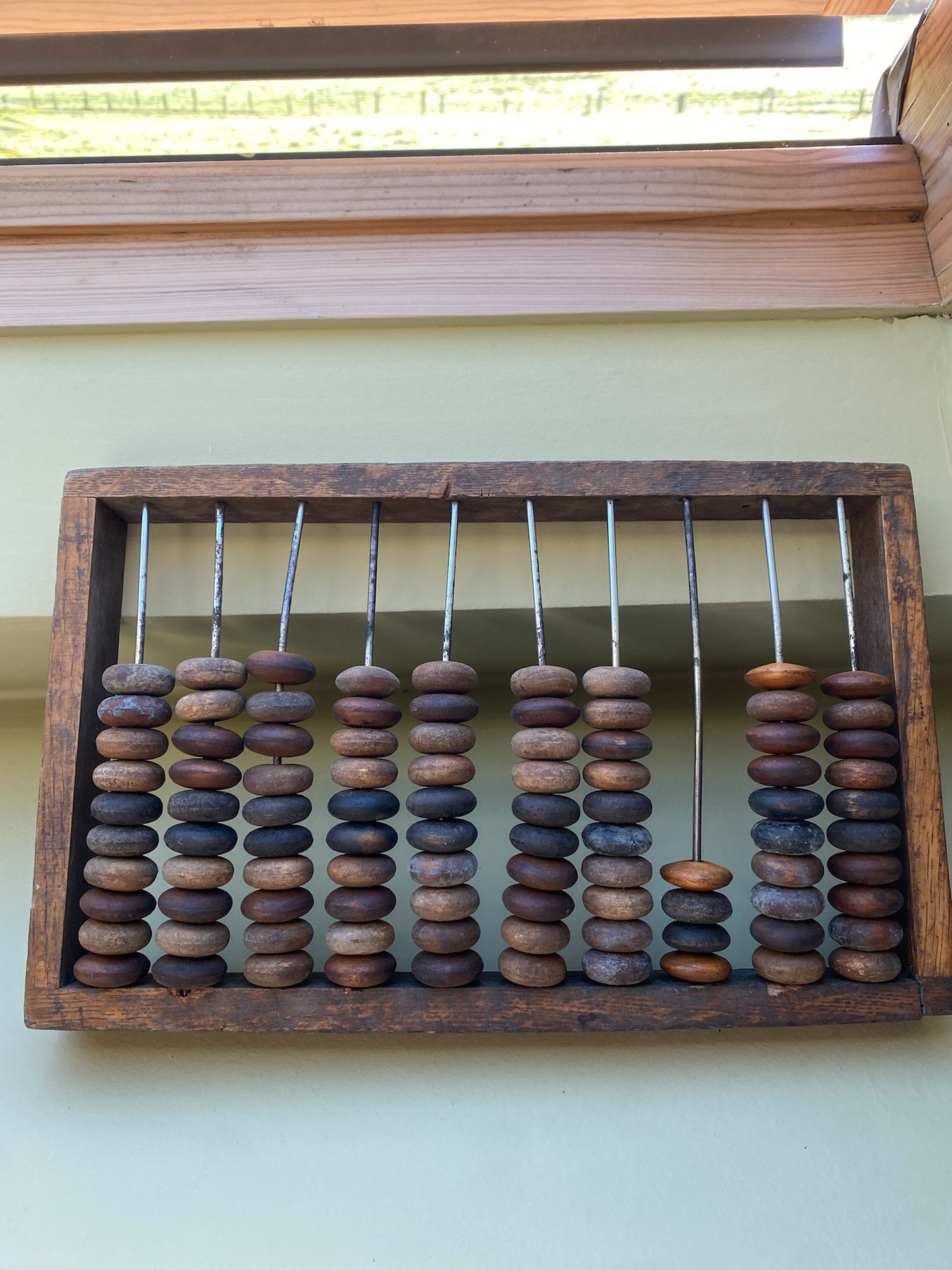 1950s Coloured Wood and Metal Normand Abacus