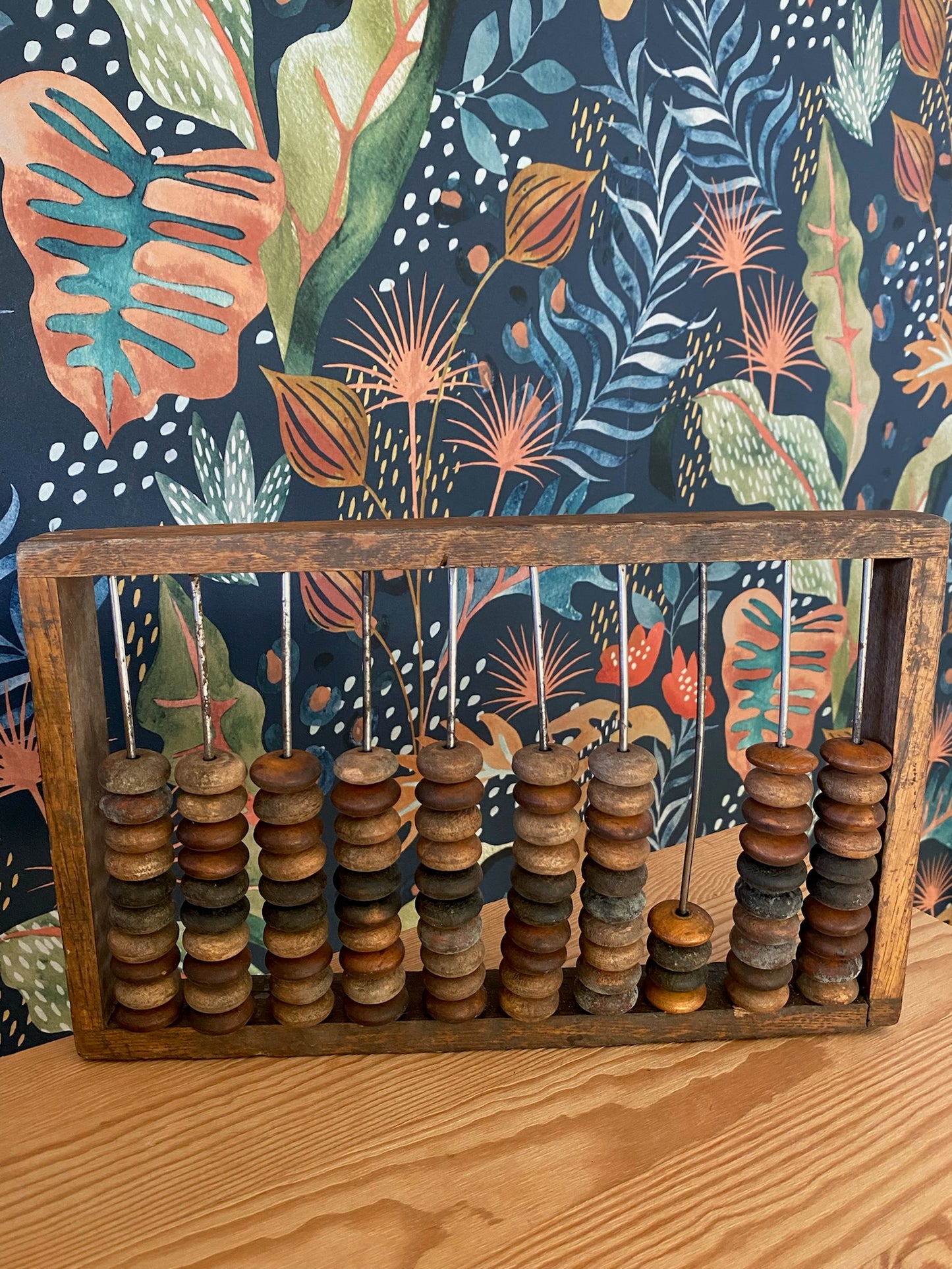 1950s Coloured Wood and Metal Normand Abacus