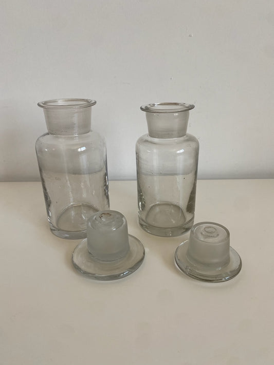 Pair of 19th Century Apothecary "Flacon" Glasses